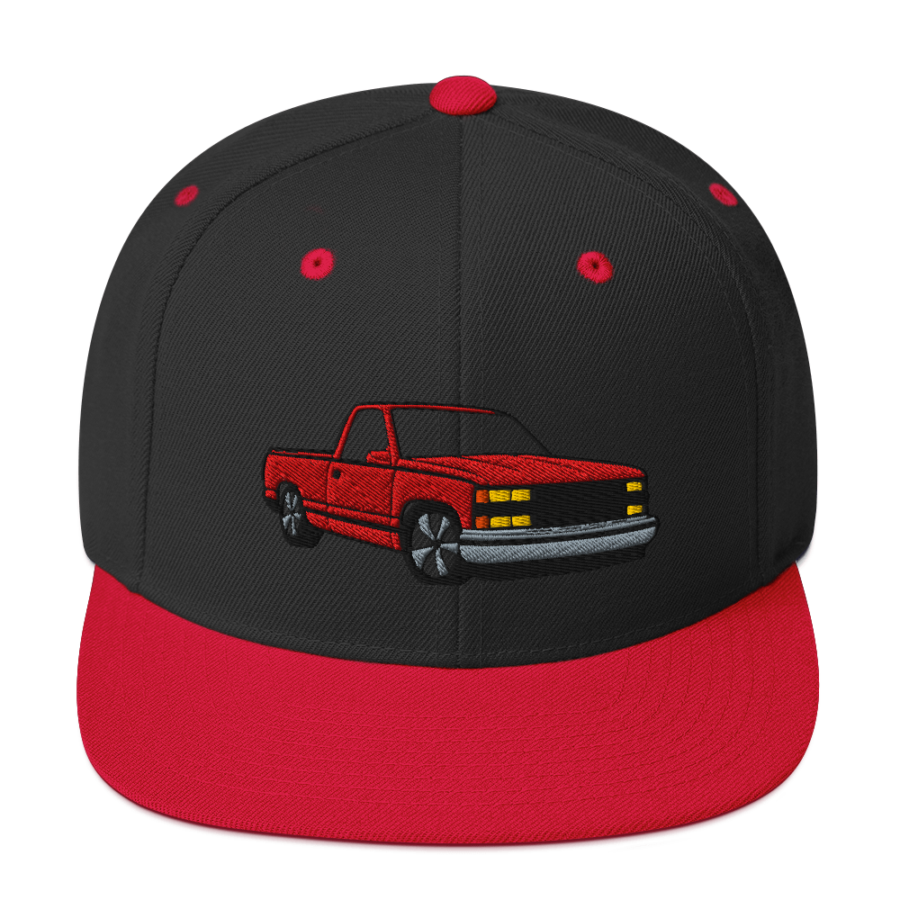 OBSTRUCK.COM black and red OBS truck snapback hat