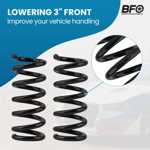 3" Front Lowering Coil Springs Drop For Chevrolet GMC C1500 Suburban 1992-1998 - Image 3