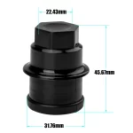 100PCS OEM 12472838 Black 22mm Wheel Nut Cap Covers for Chevrolet Cadillac GMC C1500 C2500 Replacement 9597158 15767268 - Image 4