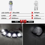 5X Roof Top Cab Marker Running Lights w/ White LED For 1988-2002 Chevy/GMC C1500 C2500 C3500 K1500 K2500 K3500 Pickup Trucks - Image 2
