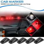 5X Roof Top Cab Marker Running Lights w/ Red LED For 1988-2002 Chevy/GMC C1500 C2500 C3500 K1500 K2500 K3500 Pickup Trucks - Image 2